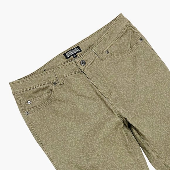 Nicole Miller Taupe Leopard Straight Leg Jeans
